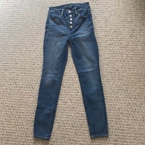 American eagle skinny jeans button fly